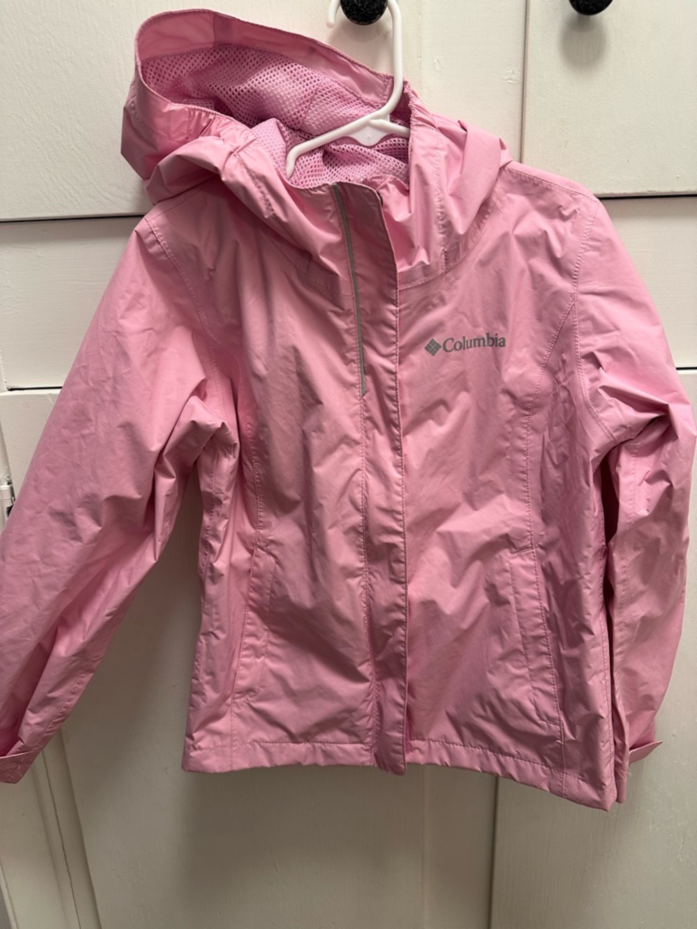 Columbia Kids Pink Hooded Raincoat 6/6X